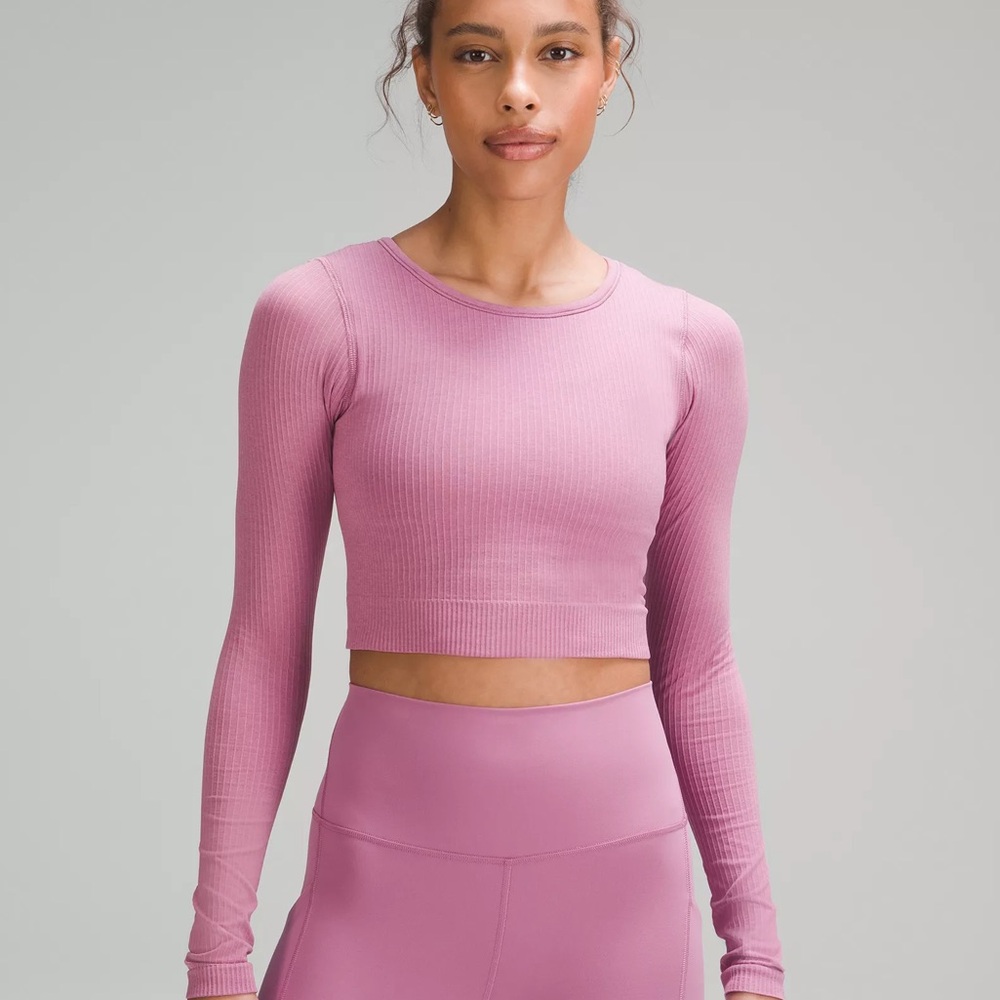 Lululemon Ebb to Street cropped long sleeve